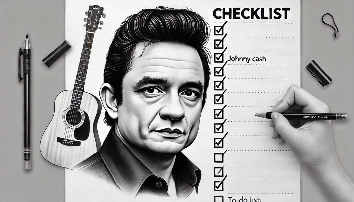 Johnny Cash To-Do List Inspected by To-Do Lists’ Nerd